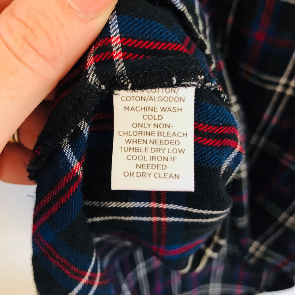 Loft Black Plaid Blouse XS - Picture 4 of 4